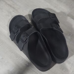 Black Slide Sandals